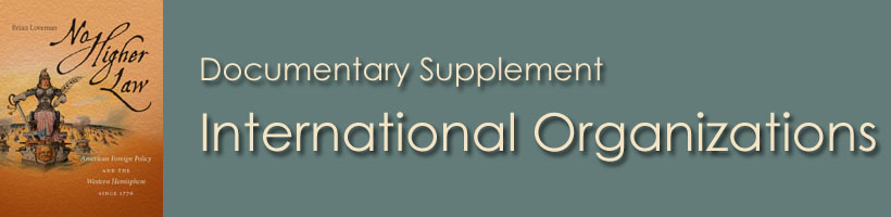 Documentary Supplement International Organizations